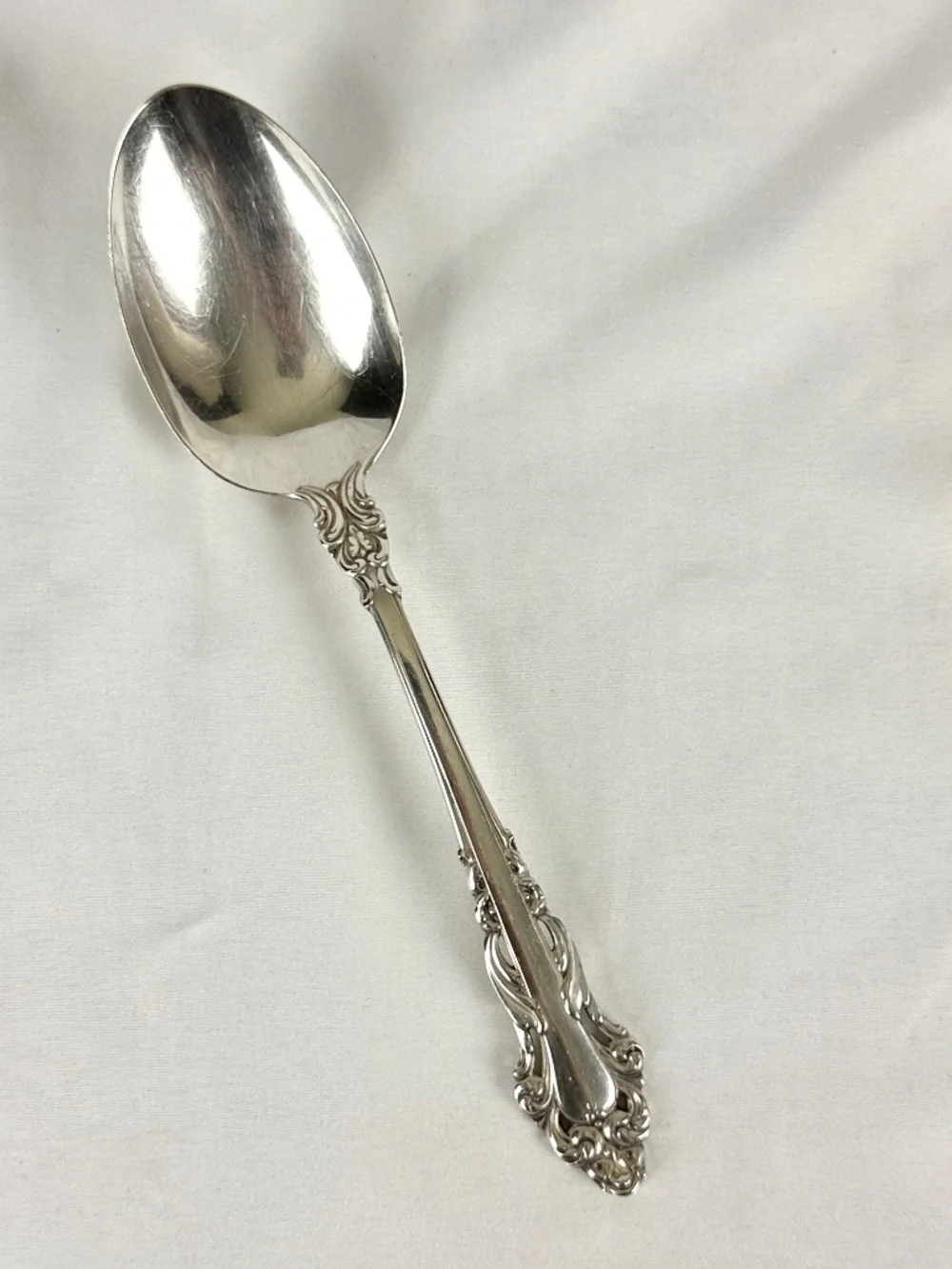 Vtg 1970s Reed and Barton Sterling Silver Grande Renaissance Large Serving Spoon